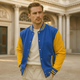 Emerce - Varsity Button Jacket - Blue