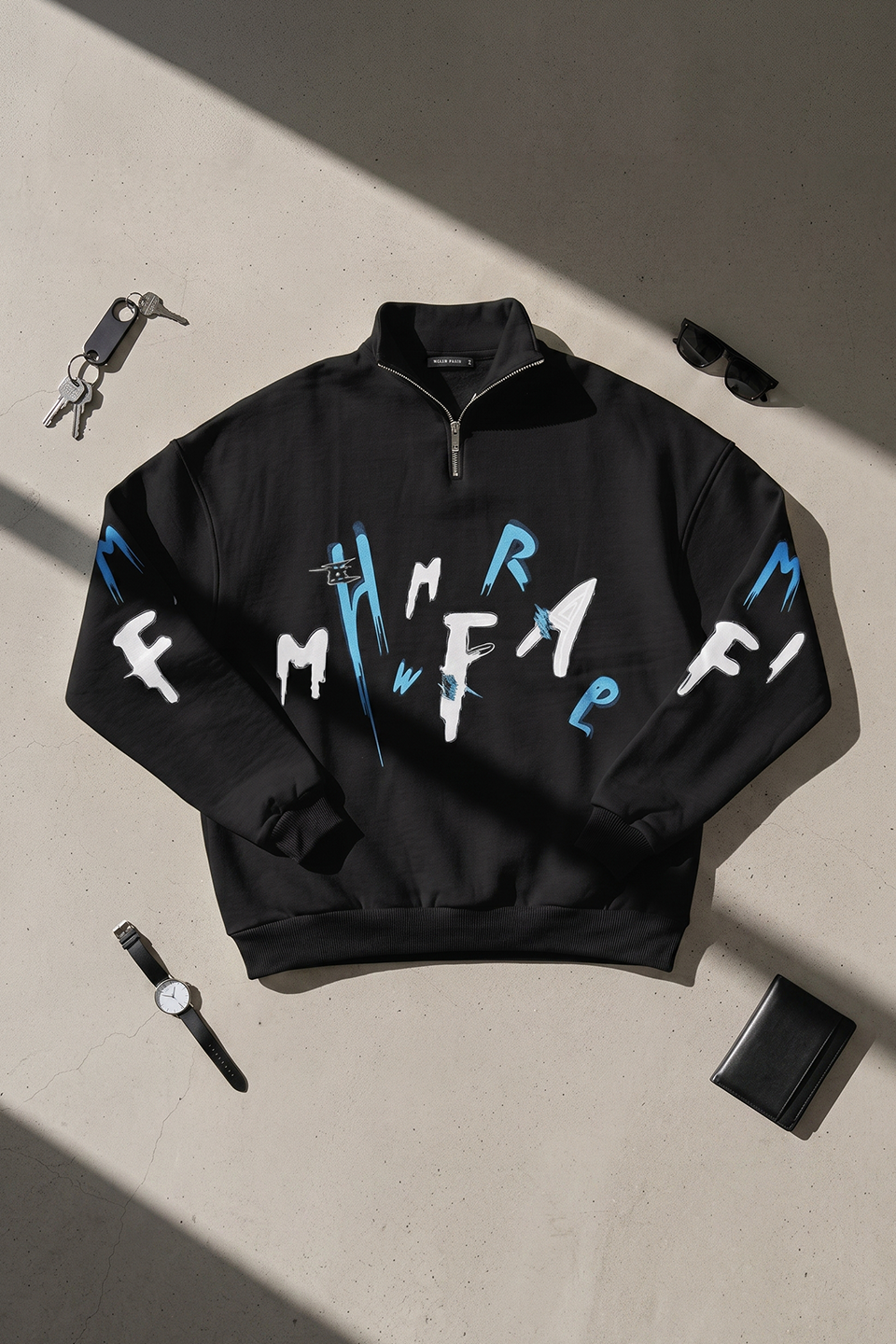 Emerce - Zipper Mock Neck - Black