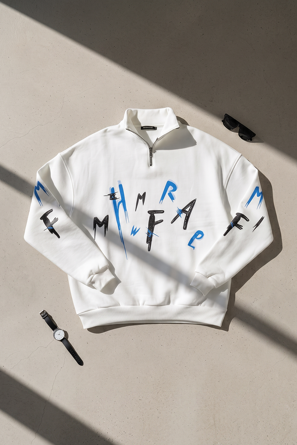 Emerce - Zipper Mock Neck - White
