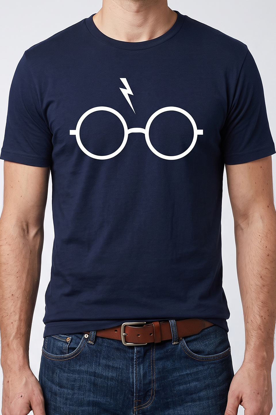 Emerce- Potter Glasses Printed Half Sleeves T Shirts Black