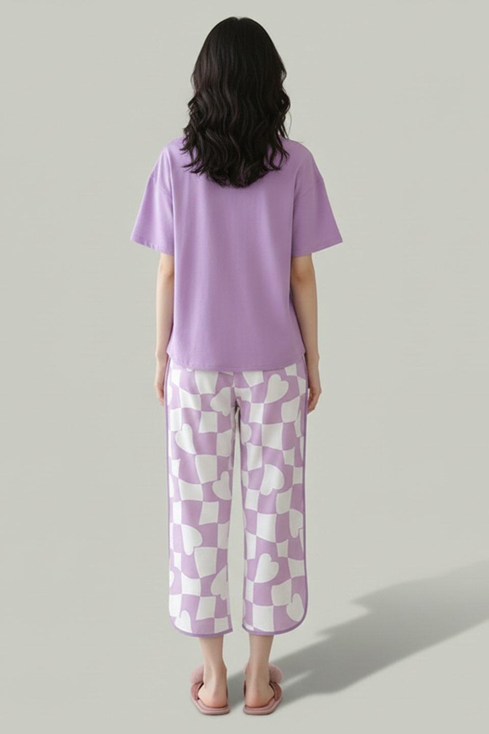 N-Purplish  Printed Night Suit