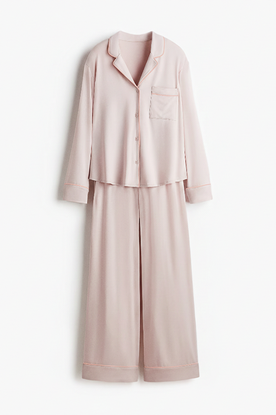 Emerce - Basic Linen Pajama Set - Dusty Pink