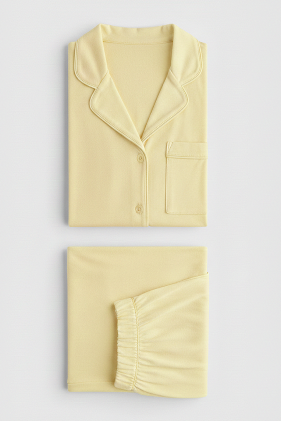 Emerce - Basic Linen Pajama Set - Lemon