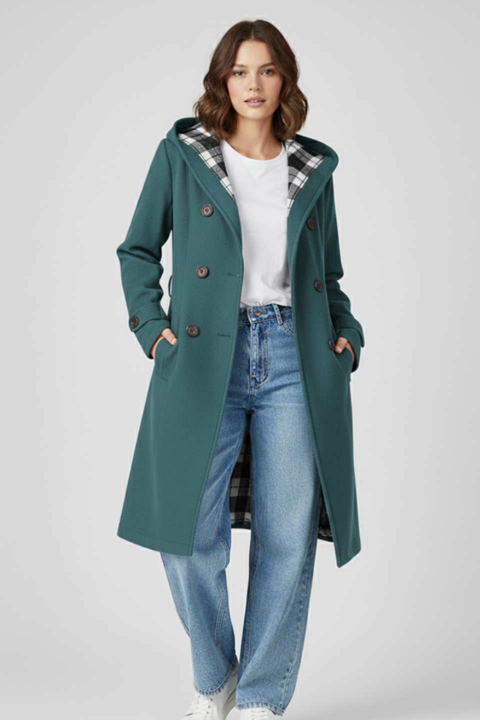 Emerce - WOMEN LONG COAT - Sea Green