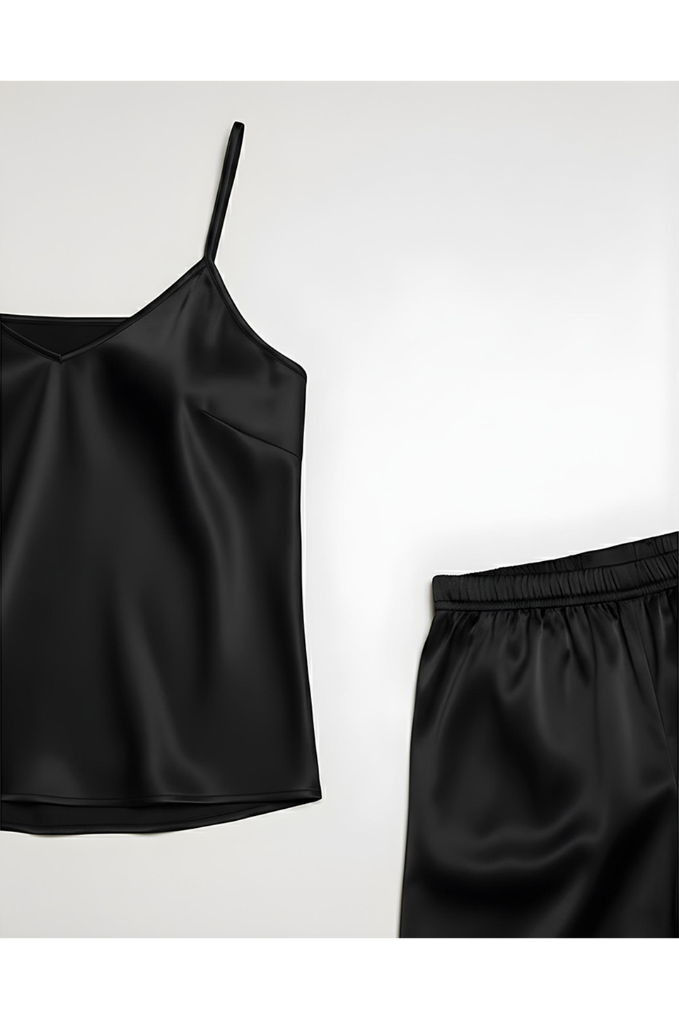 Emerce - Silk Cami Comfort Set - Black
