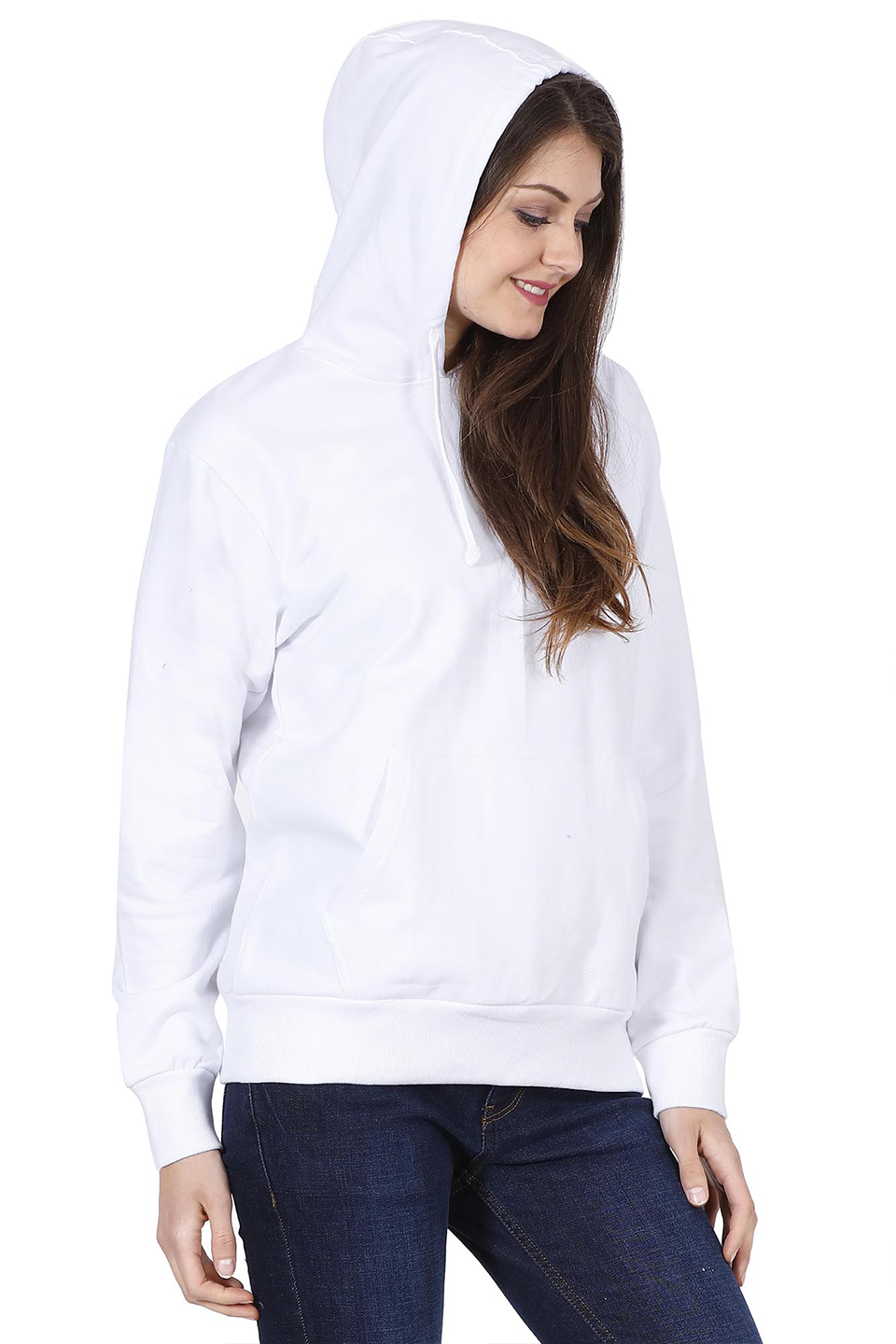 Emerce - Women Basic Hoodie - White