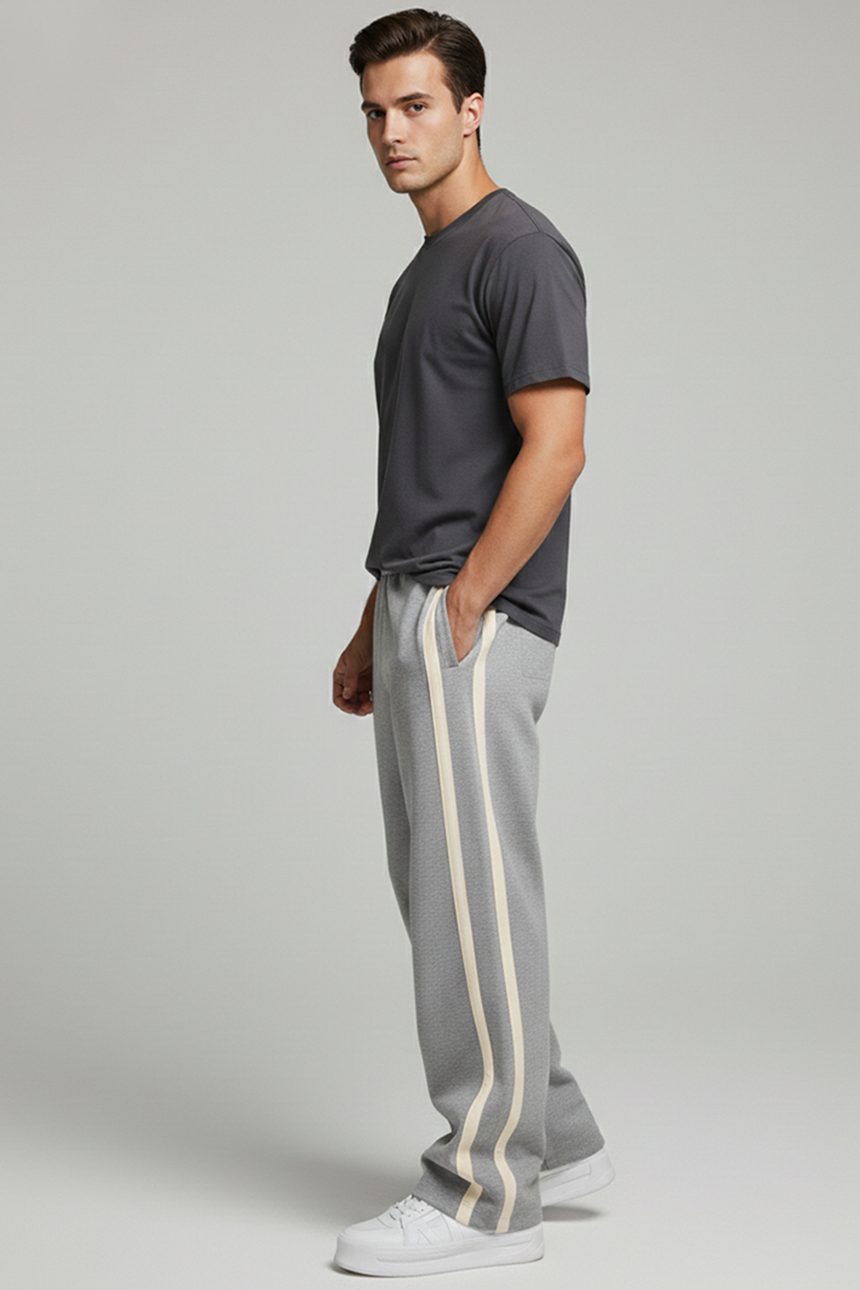 Emerce- Stripe N Trouser - Grey