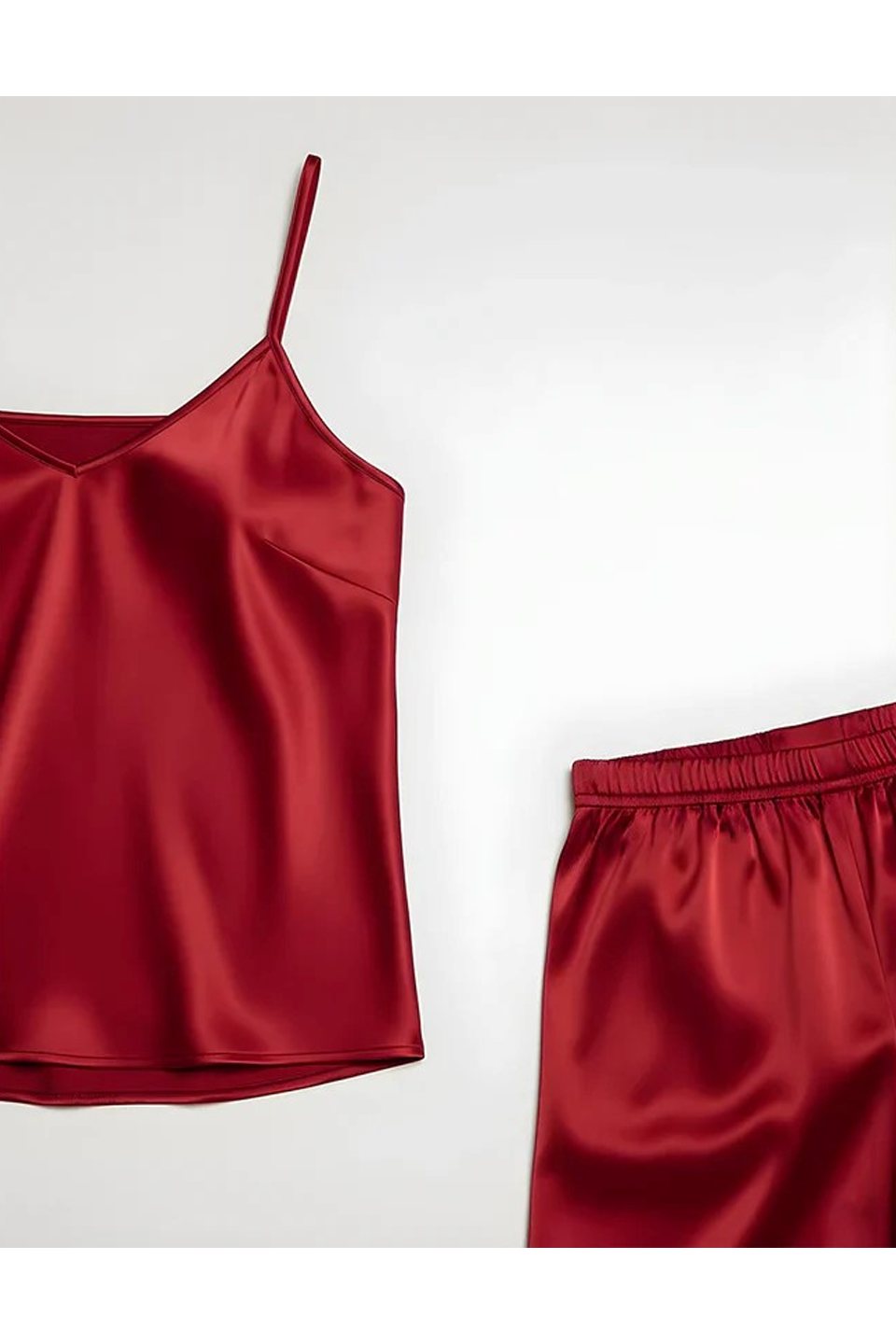 Emerce - Silk Cami Comfort Set - Red