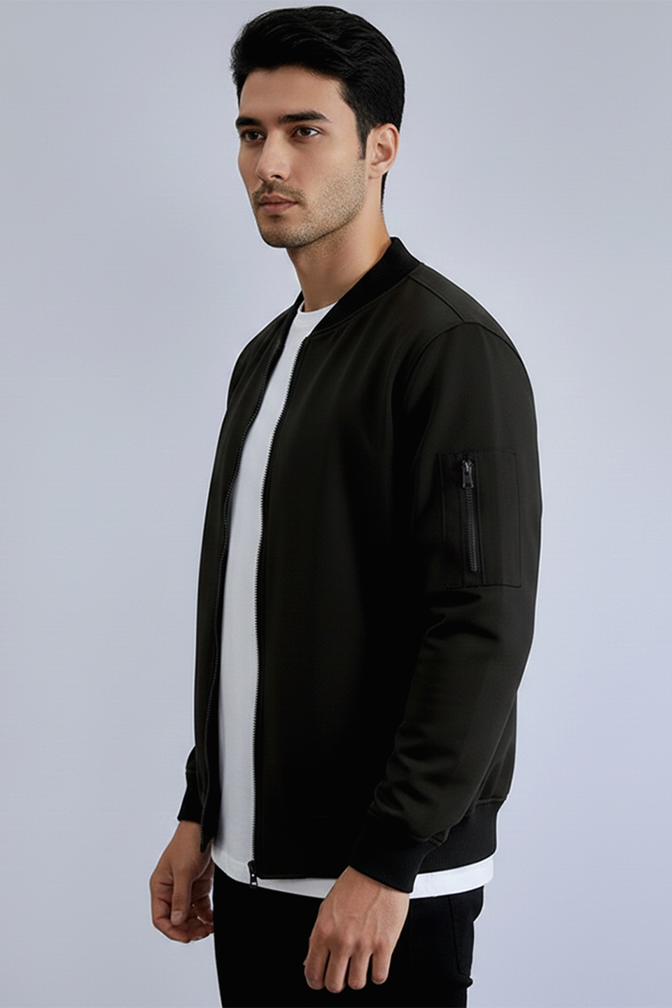 Emerce - Bomeber jacket with zip - Black