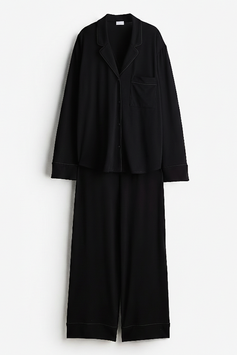 Emerce - Basic Linen Pajama Set - Black