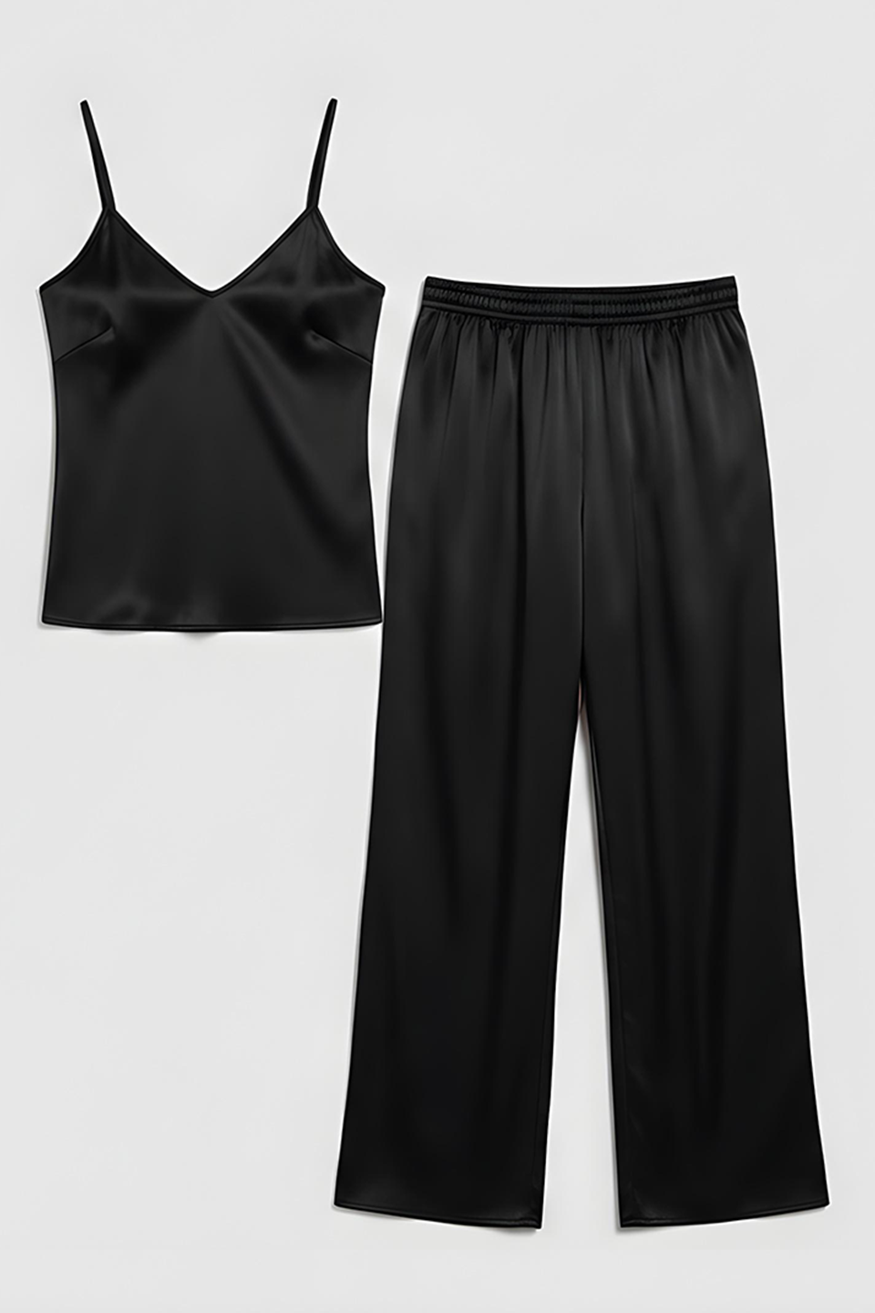 Emerce - Silk Cami Comfort Set - Black