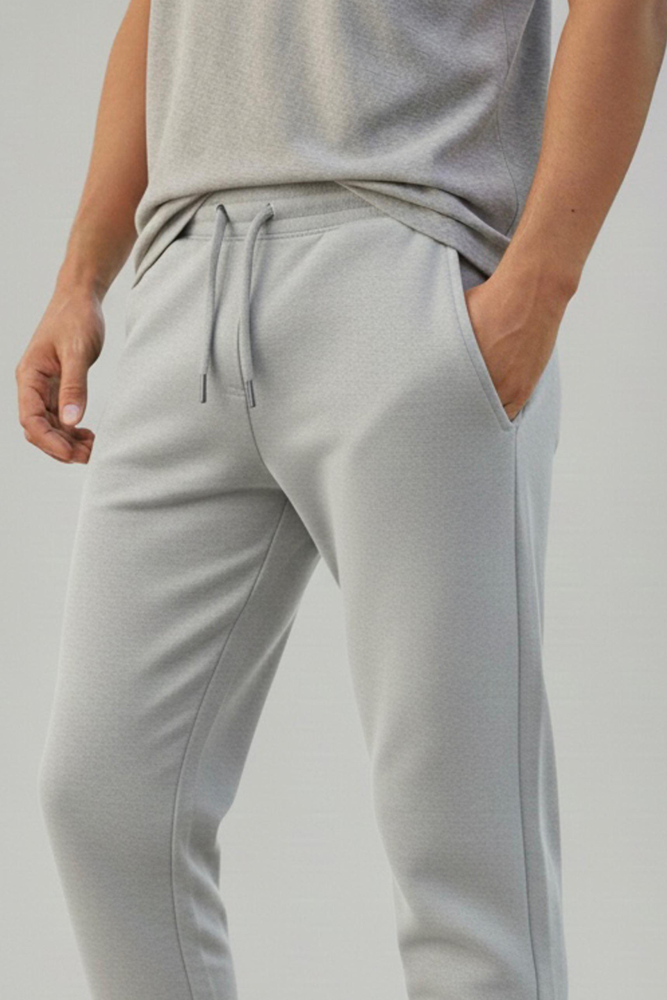 Emerce - Rib Cotton Fleece  Trouser - Grey