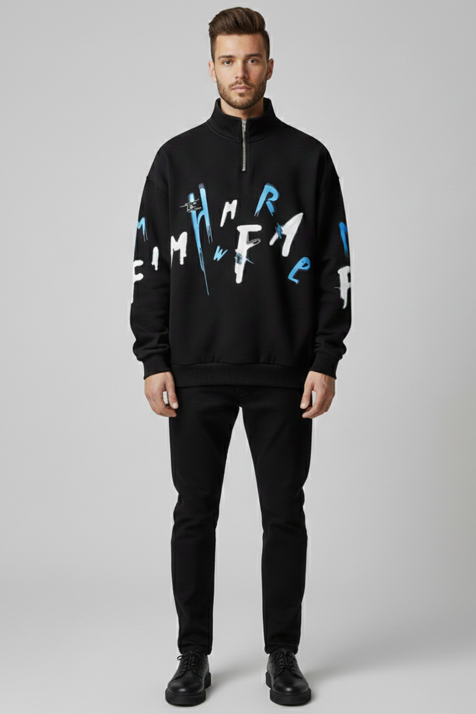 Emerce - Zipper Mock Neck - Black