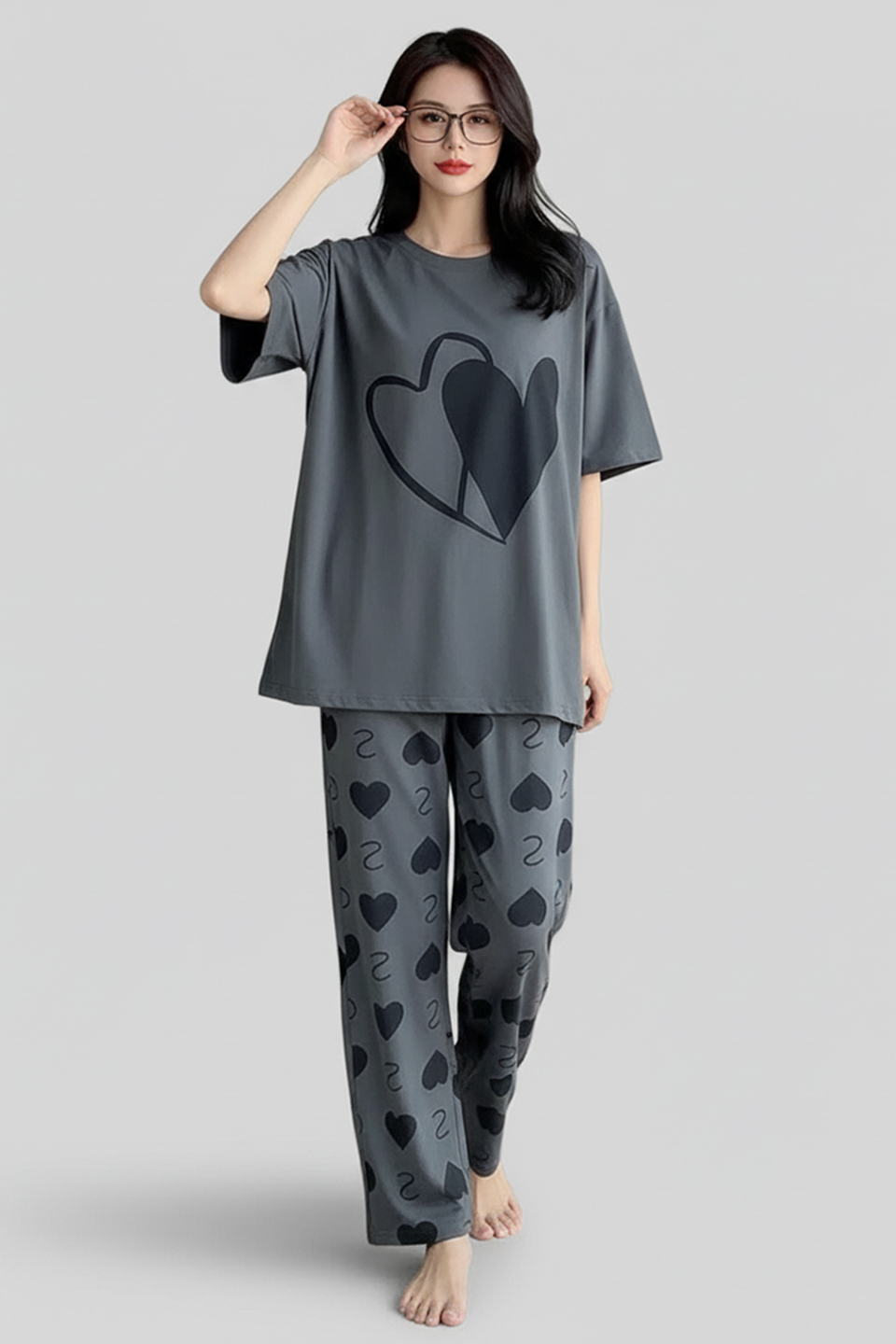 N-Double Heart Pj Drop