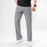 Emerce - Stripe Straight Trouser- GREY