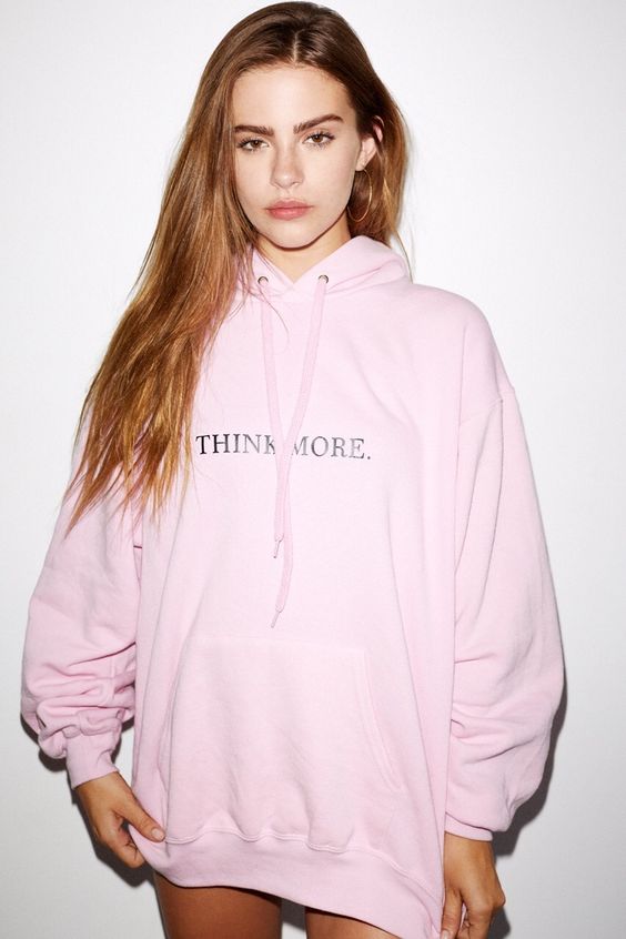 THINK MORE HOODIE - PINK