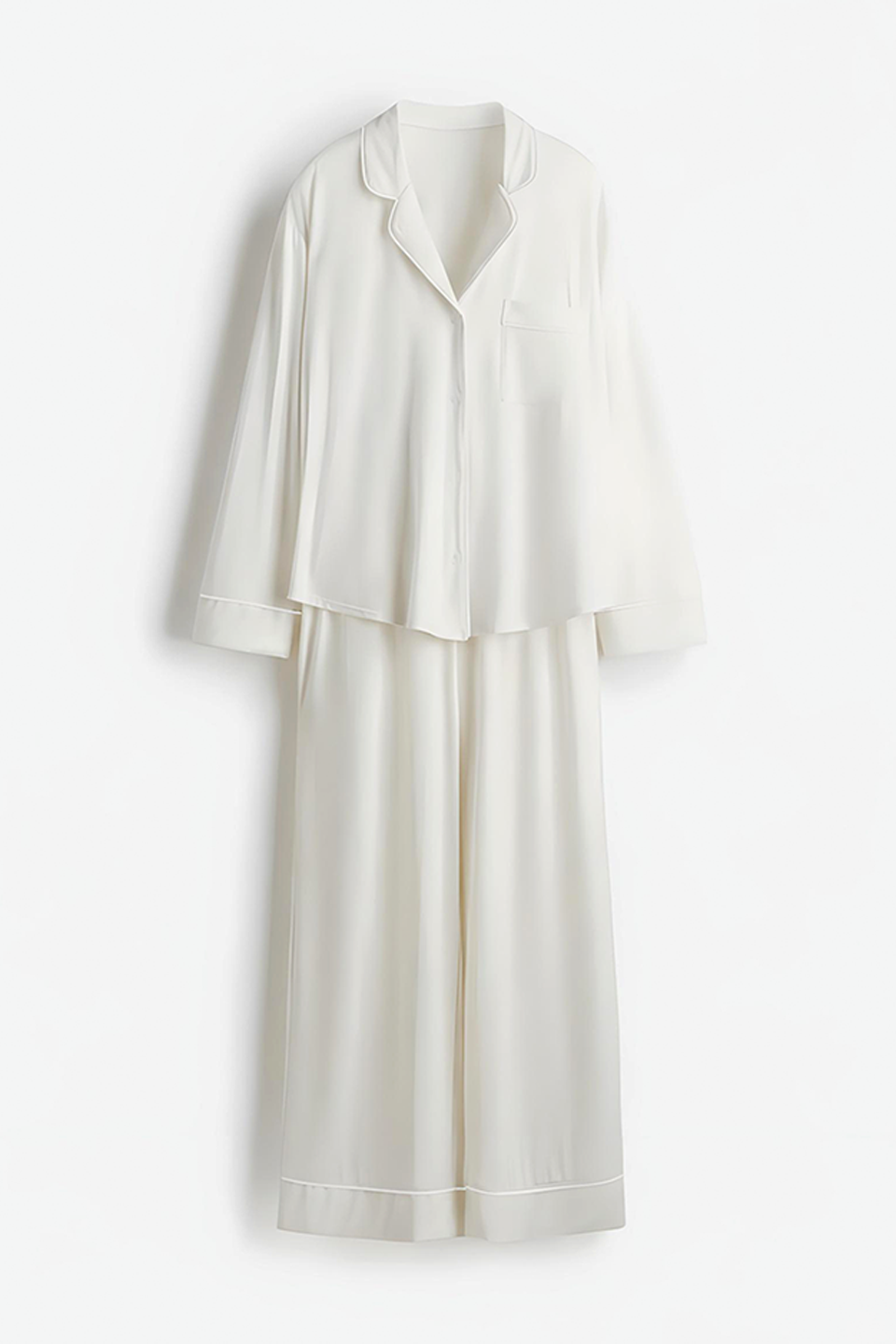 Emerce - Basic Linen Pajama Set - White