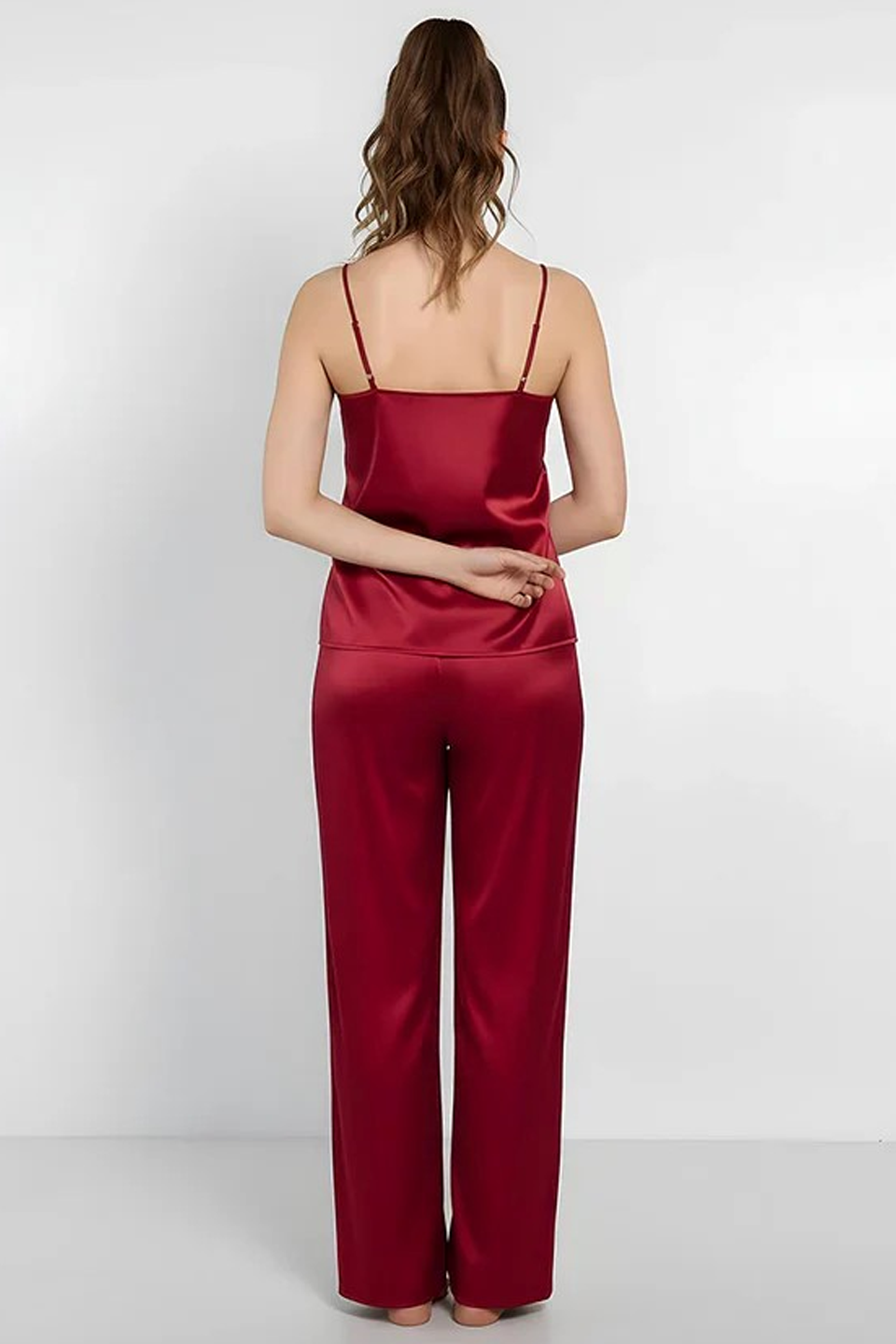Emerce - Silk Cami Comfort Set - Red