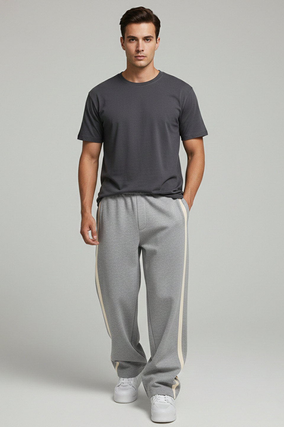 Emerce- Stripe N Trouser - Grey