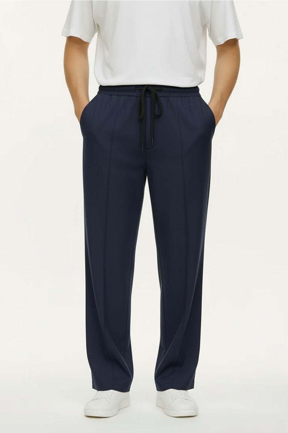 Emerce Pleated Trouser - NAVY BLUE