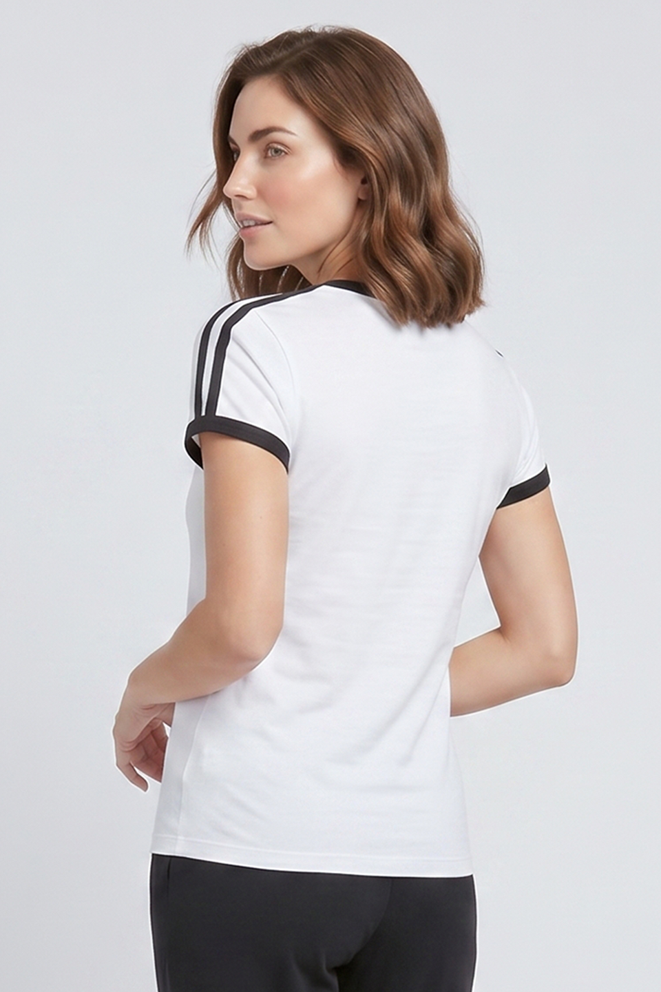 WomenLines Track Suit With Collar Panel - White