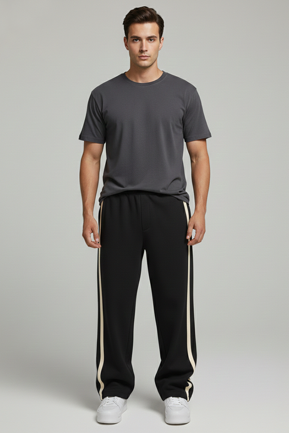 Emerce- Stripe N Trouser - Black