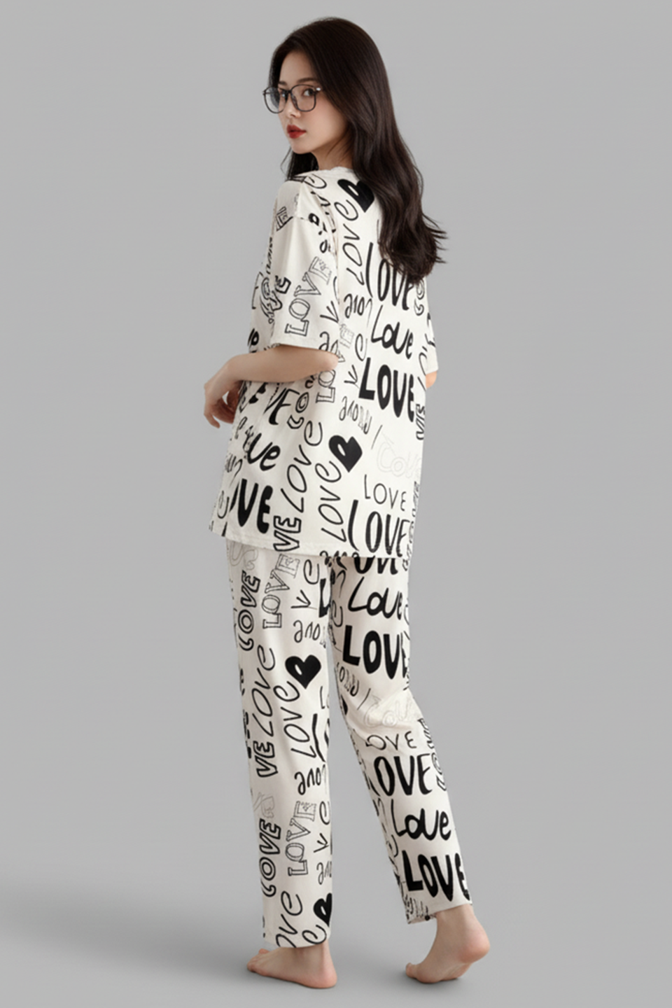 M- Skin Love Printed Night Suit
