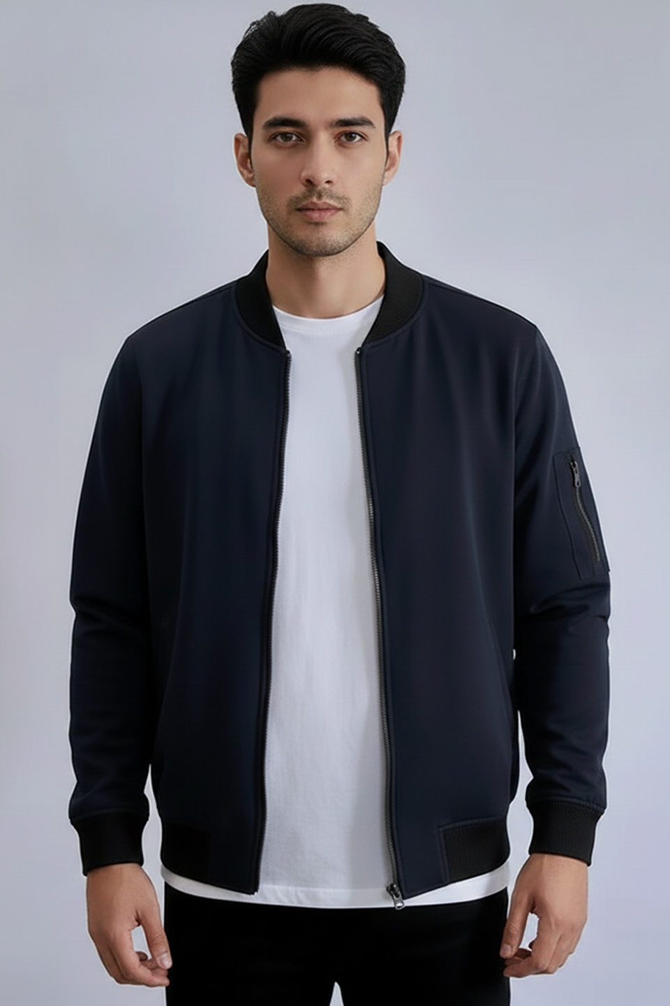 Emerce - Bomber jacket with zip - NavyBlue