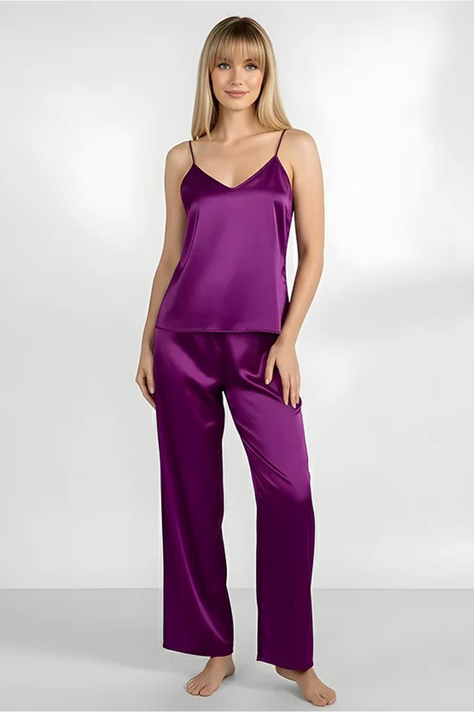 Emerce - Silk Cami Comfort Set - Purple