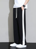 Emerce - Side Panel Wide Leg Trouser - Black