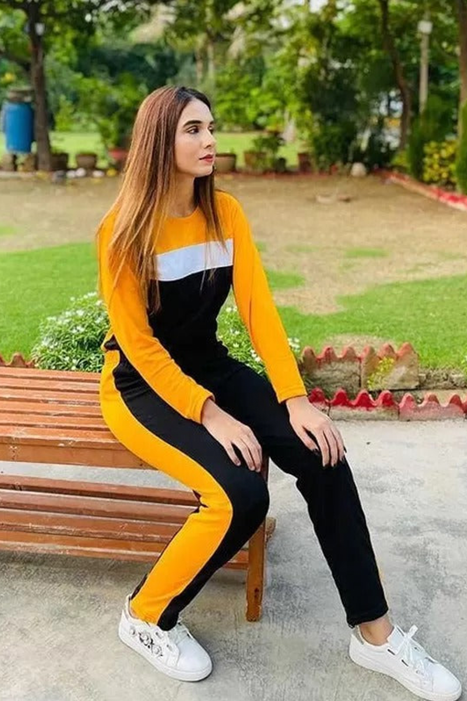 N-Yellow Panel Track Suit