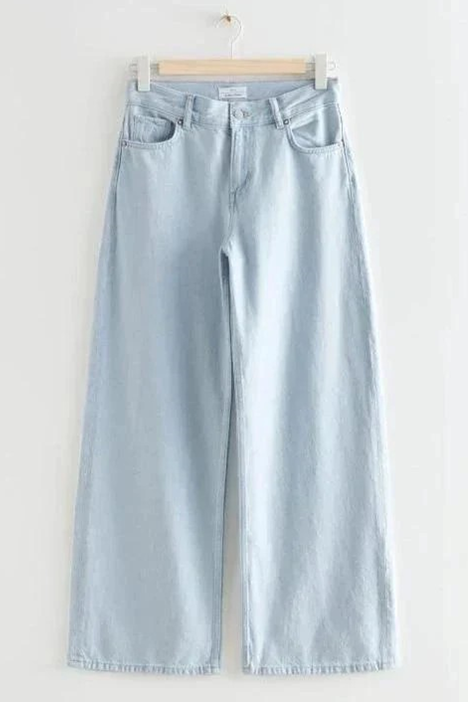 Plain Wide Leg Jeans - Sky Blue