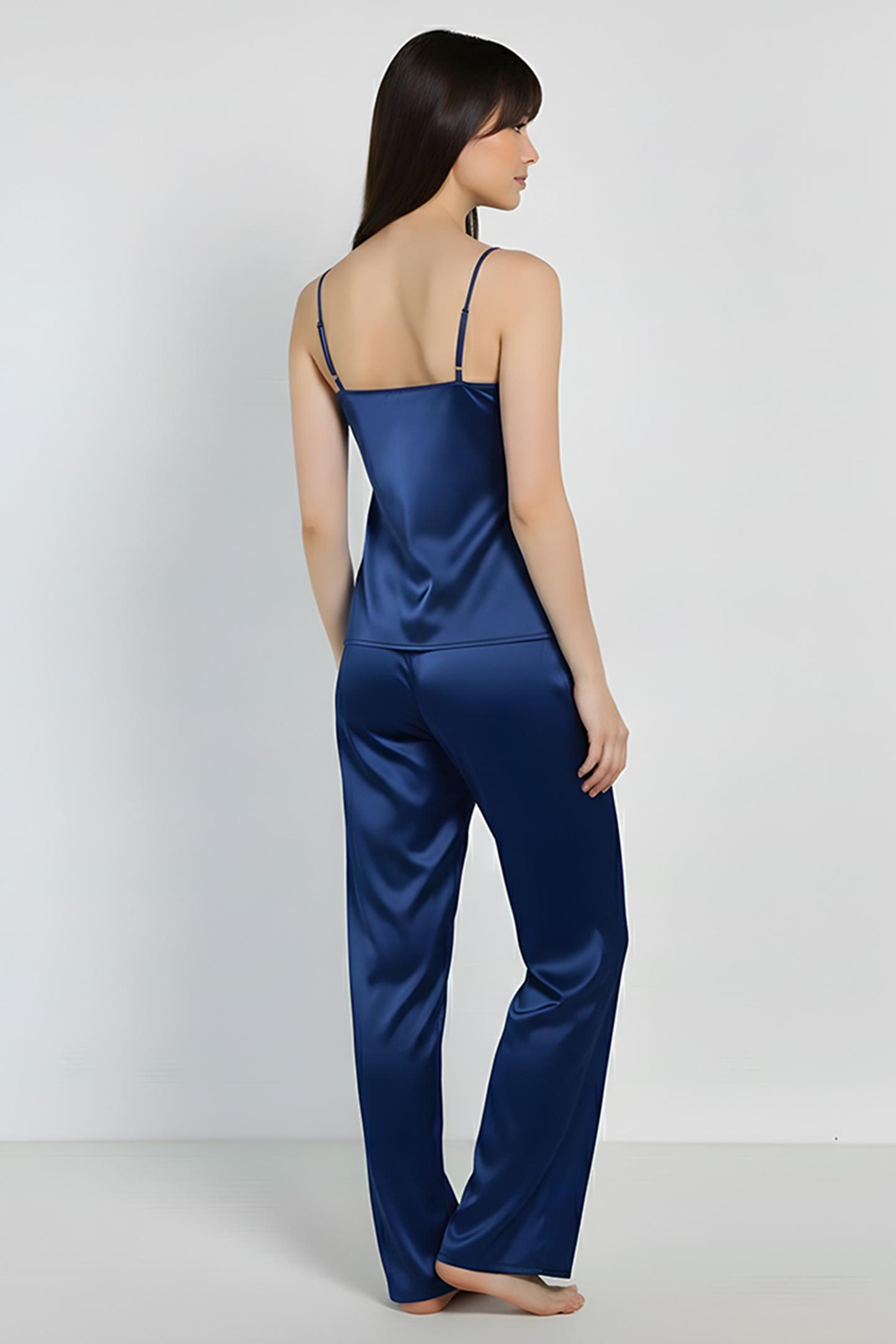 Emerce - Silk Cami Comfort Set - Navy