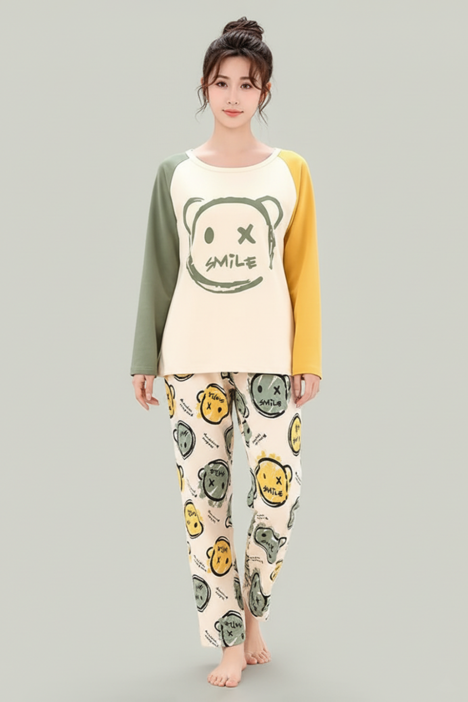 M-CUTIE SMILE PRINTED PJ SUIT FULL SLEEVES
