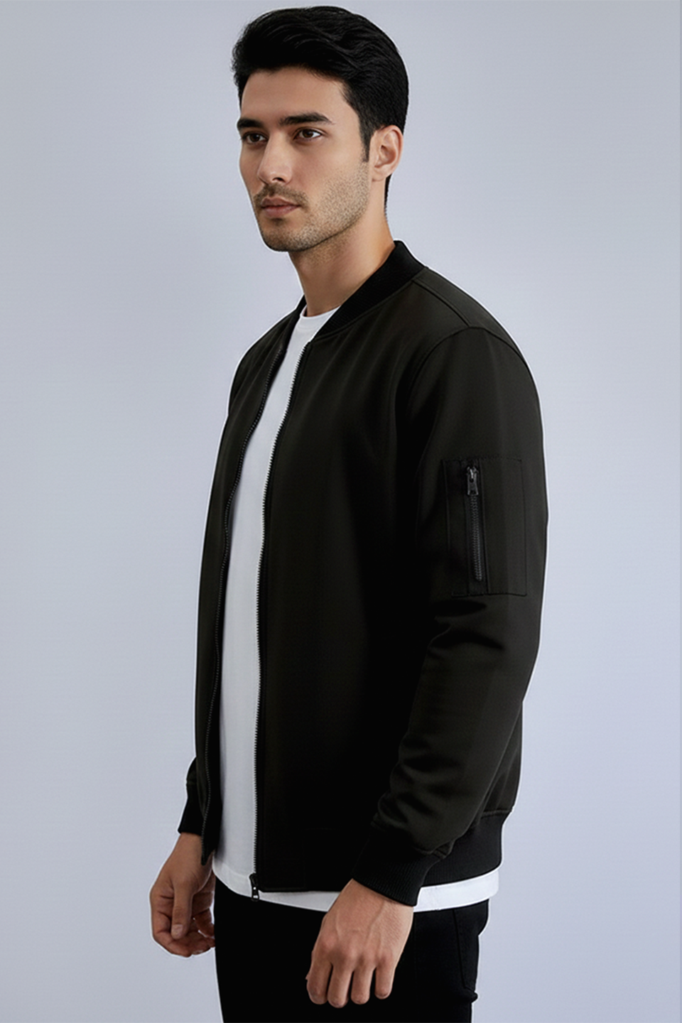 Emerce - Bomeber jacket with zip - Black