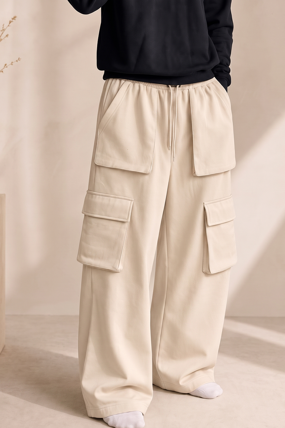 Emerce - Fleece Cargo 6 Pockets - Beige