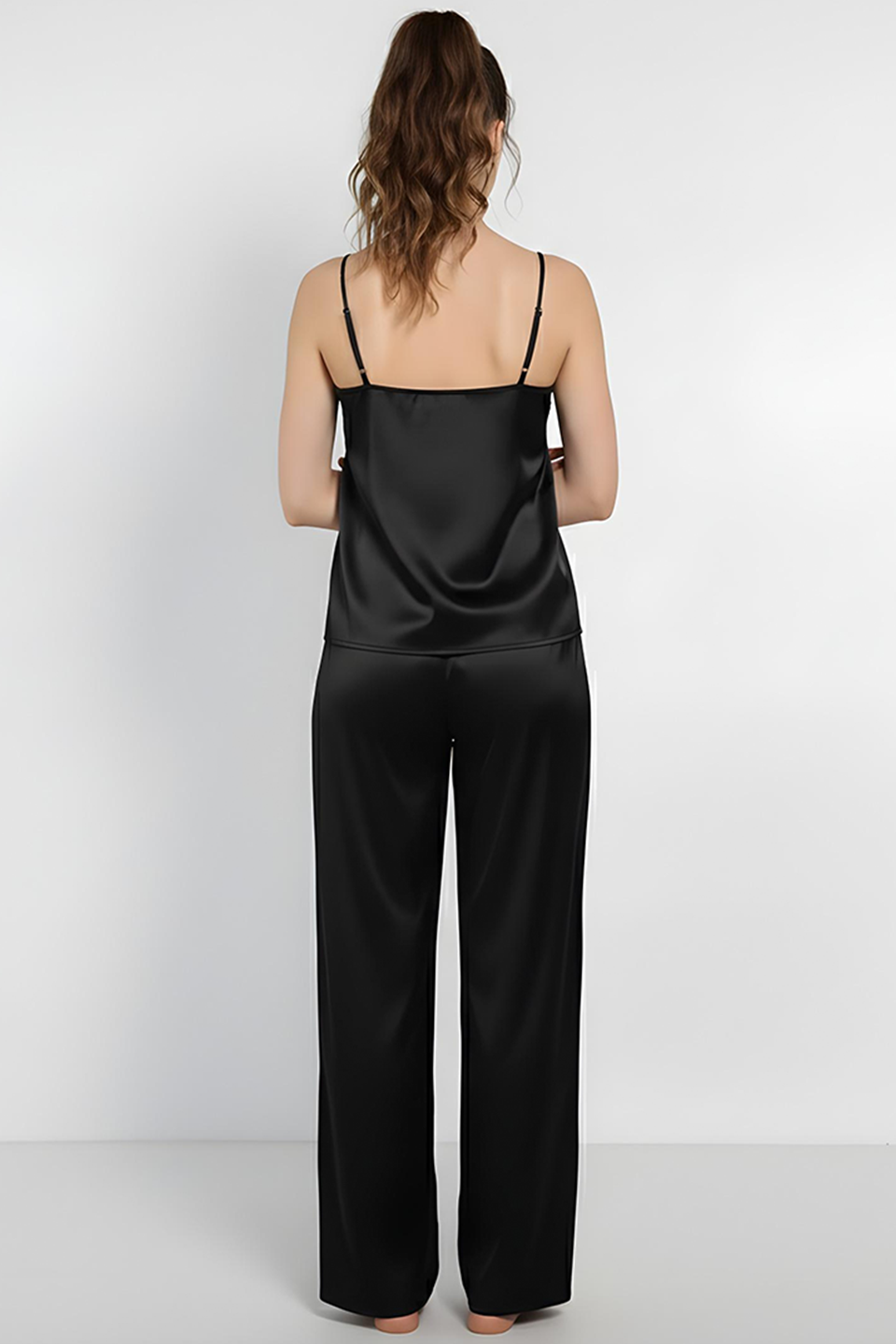 Emerce - Silk Cami Comfort Set - Black