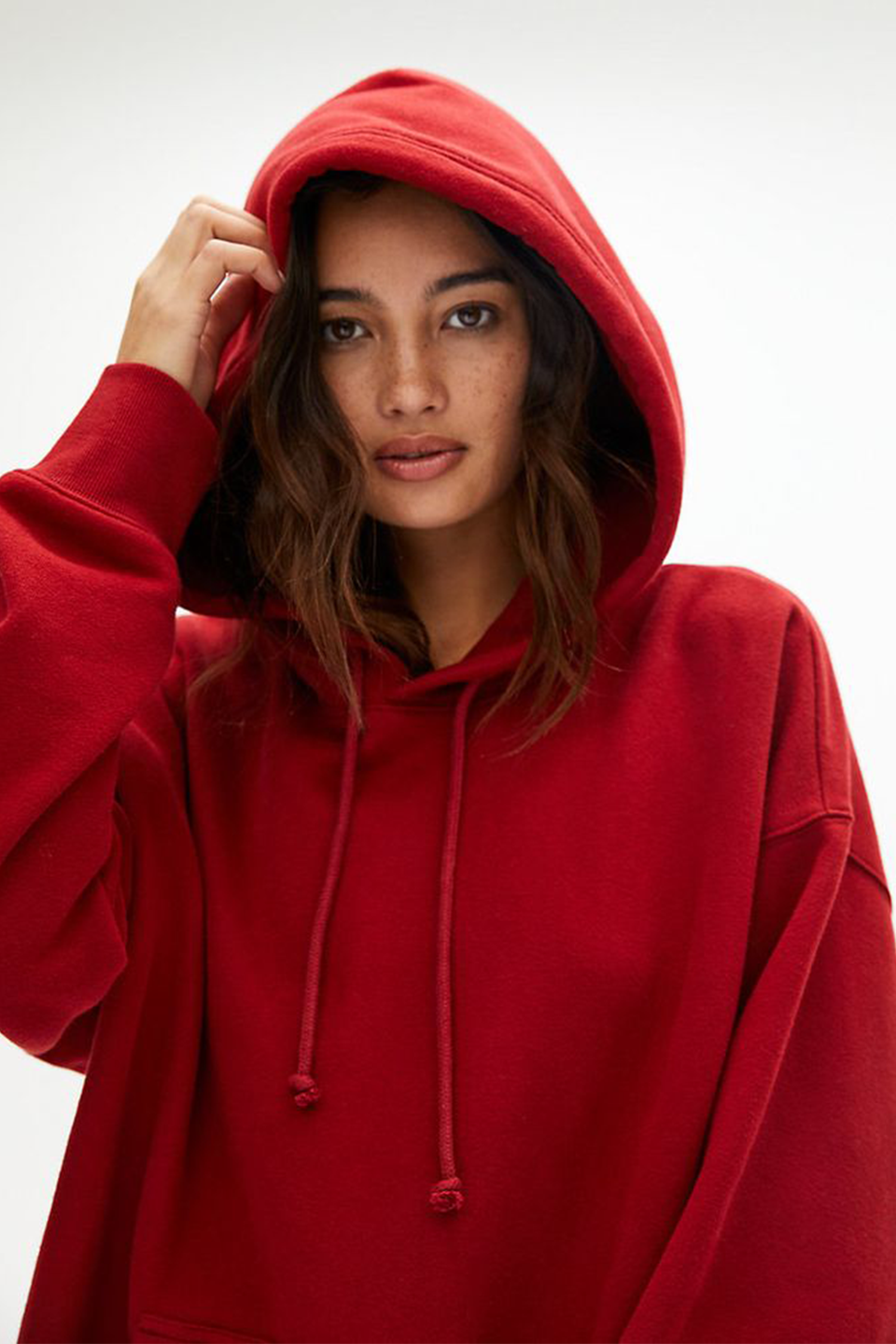 Emerce - Women Basic Hoodie - Red