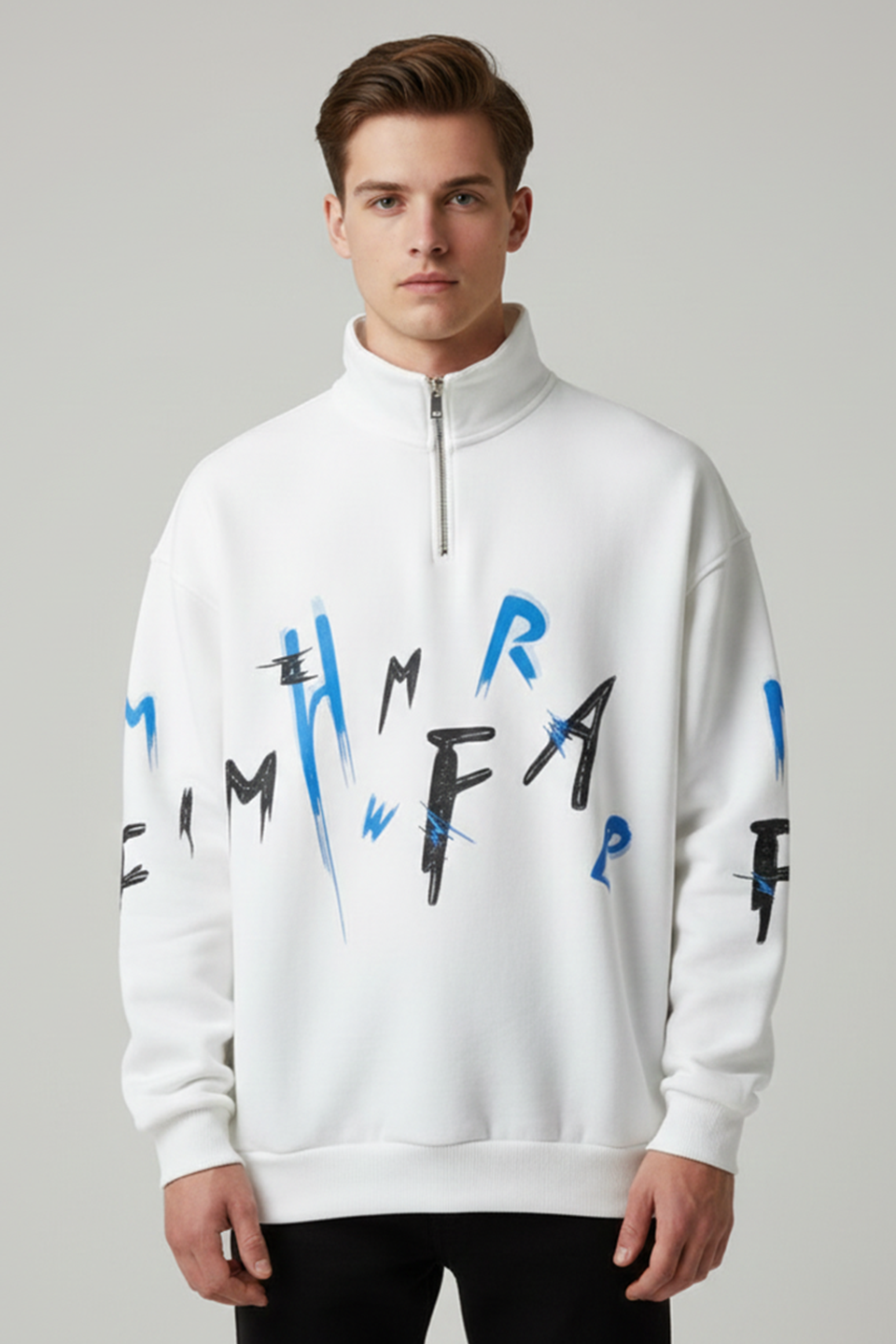 Emerce - Zipper Mock Neck - White