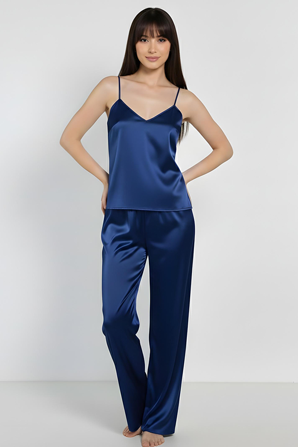 Emerce - Silk Cami Comfort Set - Navy
