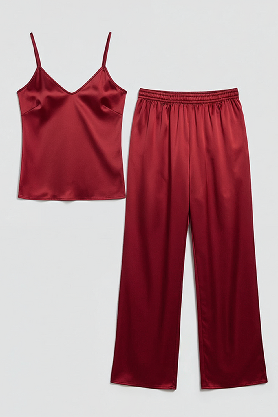 Emerce - Silk Cami Comfort Set - Red