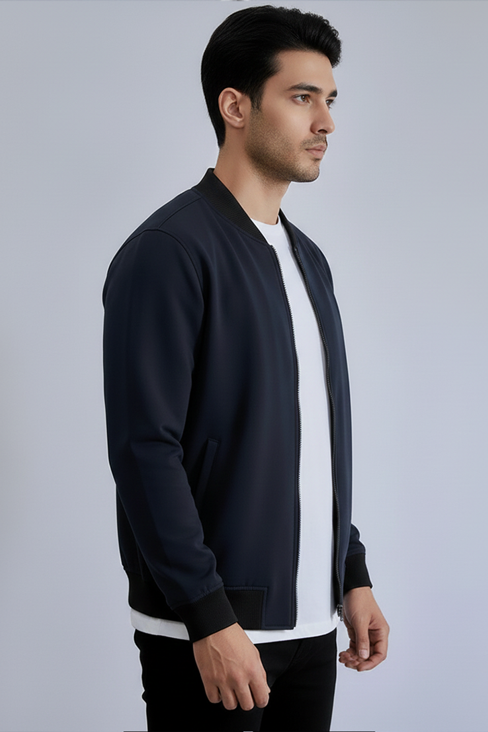 Emerce - Bomber jacket with zip - NavyBlue