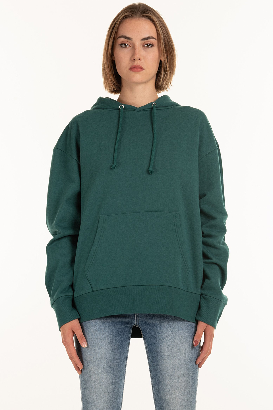 PLAIN HOODIE - GREEN