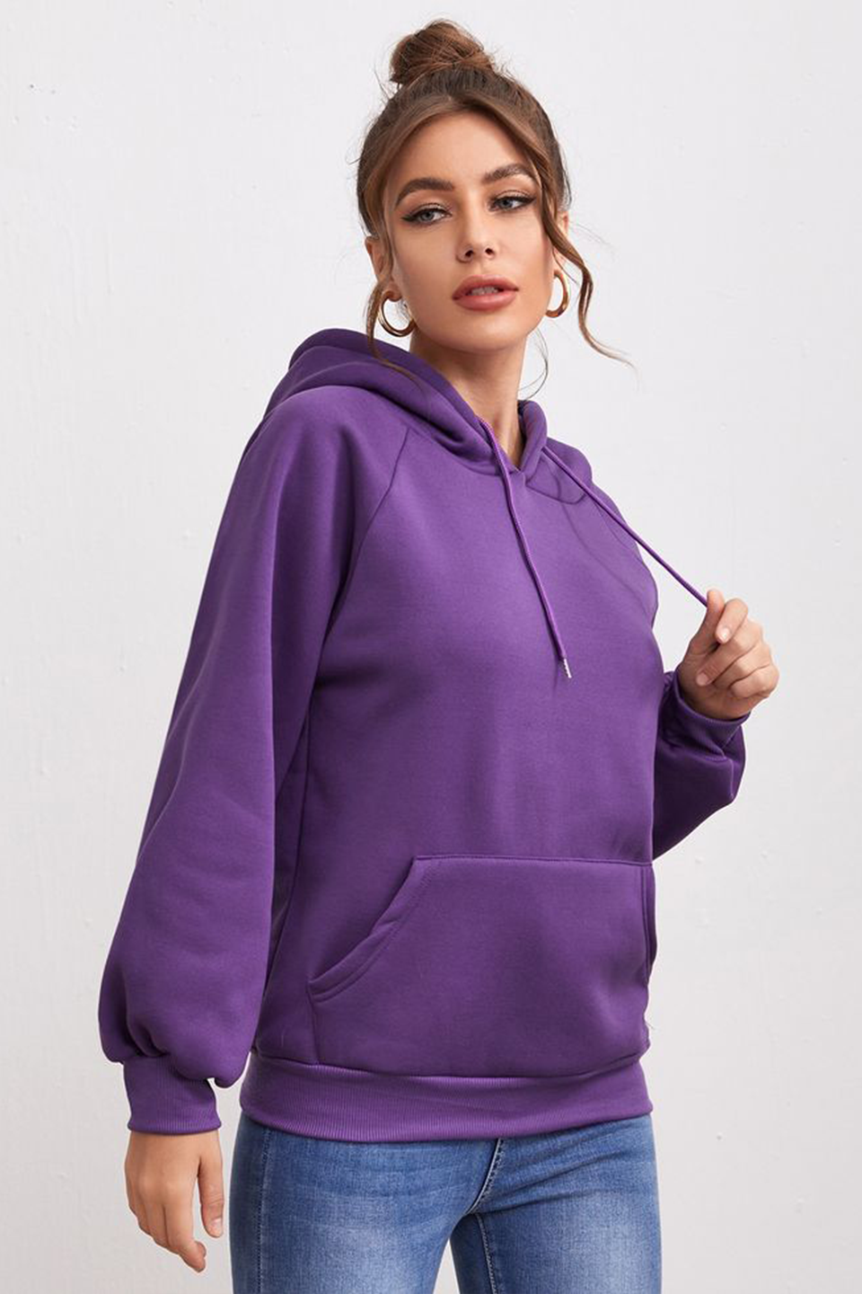 Emerce - Women Basic Hoodie - Purple