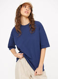Emerce - Navy Blue Drop Shoulder Tshirt-W