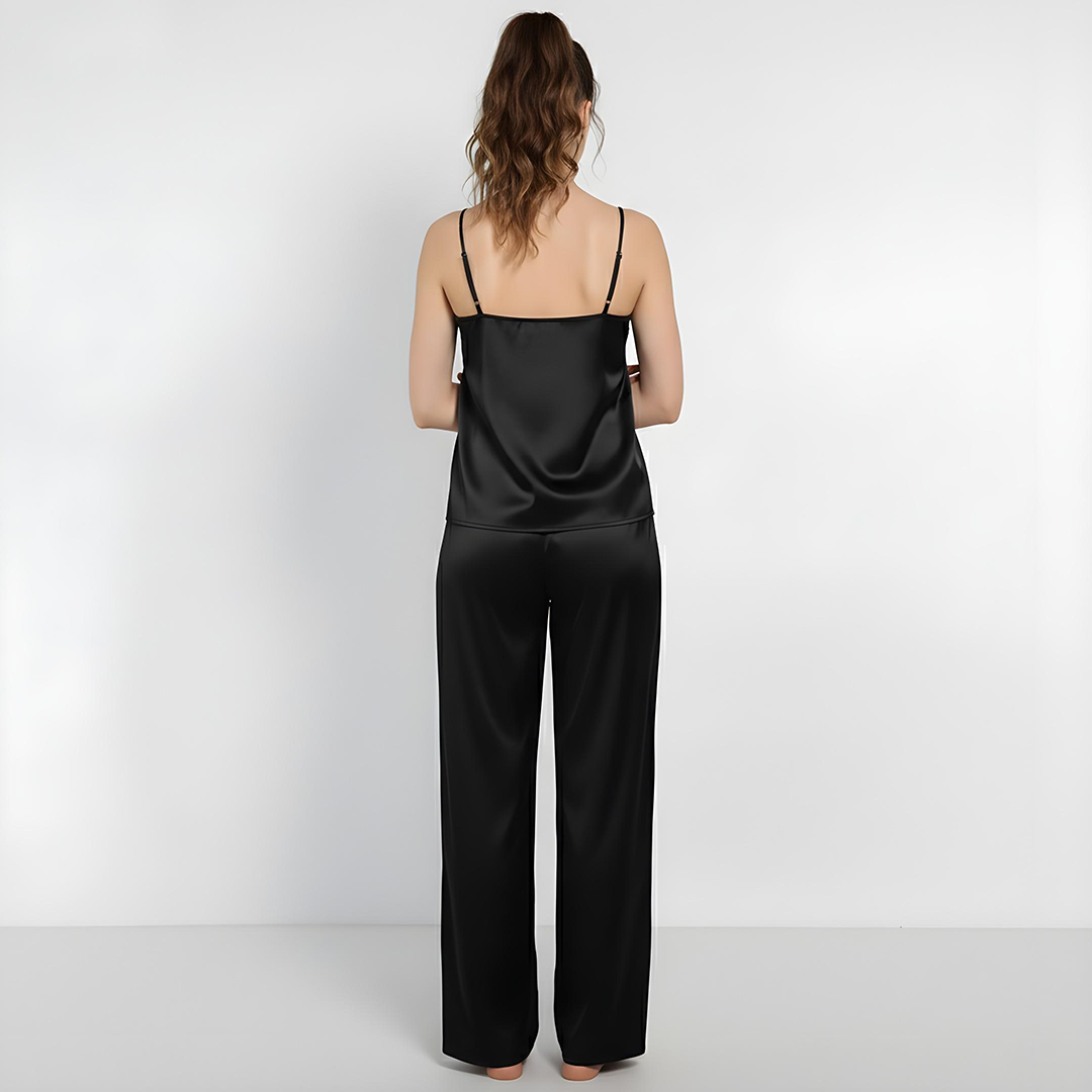 Emerce - Silk Cami Comfort Set - Black