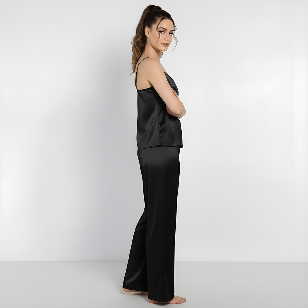 Emerce - Silk Cami Comfort Set - Black