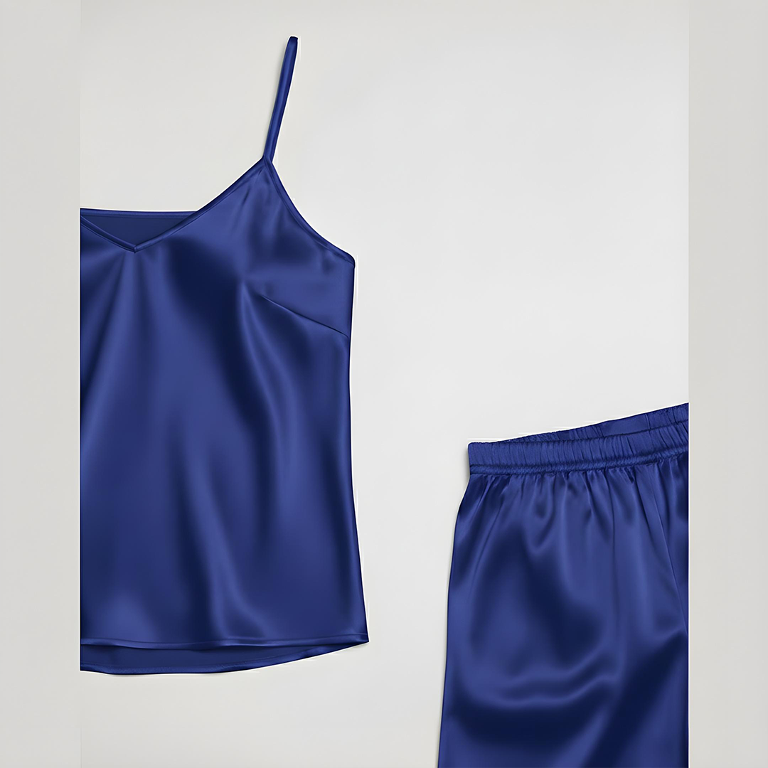 Emerce - Silk Cami Comfort Set - Navy