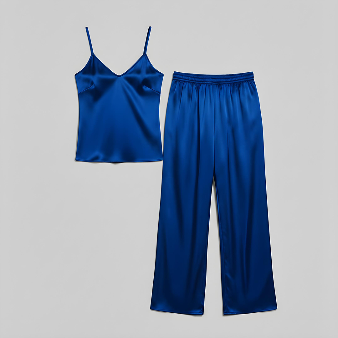 Emerce - Silk Cami Comfort Set - Navy