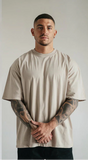 Emerce - Beige Color Drop-Shoulder T-Shirt